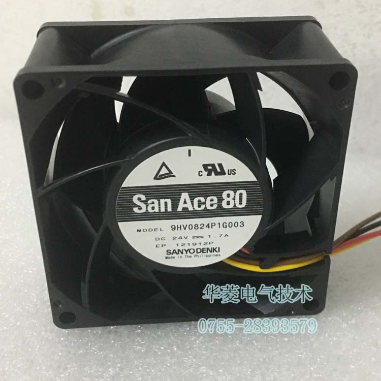 SanAce8038 9HV山洋工業風扇 8038散熱風扇電流3.4A  功率