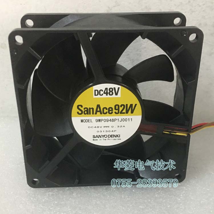 SanAce92W 山洋散熱風扇 9238風機 三洋DC48V防水風扇9WV0